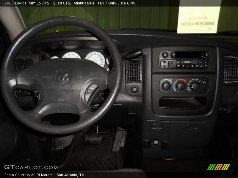 Atlantic Blue Pearl / Dark Slate Gray 2003 Dodge Ram 1500 ST Quad Cab
