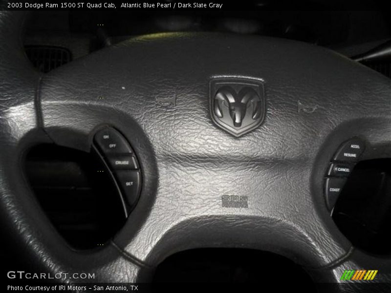 Atlantic Blue Pearl / Dark Slate Gray 2003 Dodge Ram 1500 ST Quad Cab