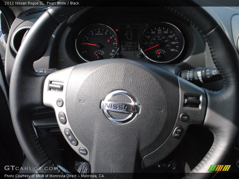 Pearl White / Black 2012 Nissan Rogue SL