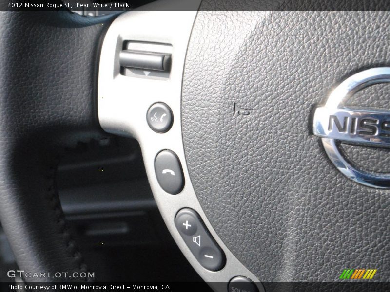 Pearl White / Black 2012 Nissan Rogue SL
