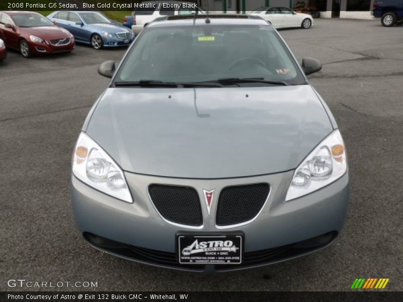 Blue Gold Crystal Metallic / Ebony Black 2008 Pontiac G6 Sedan