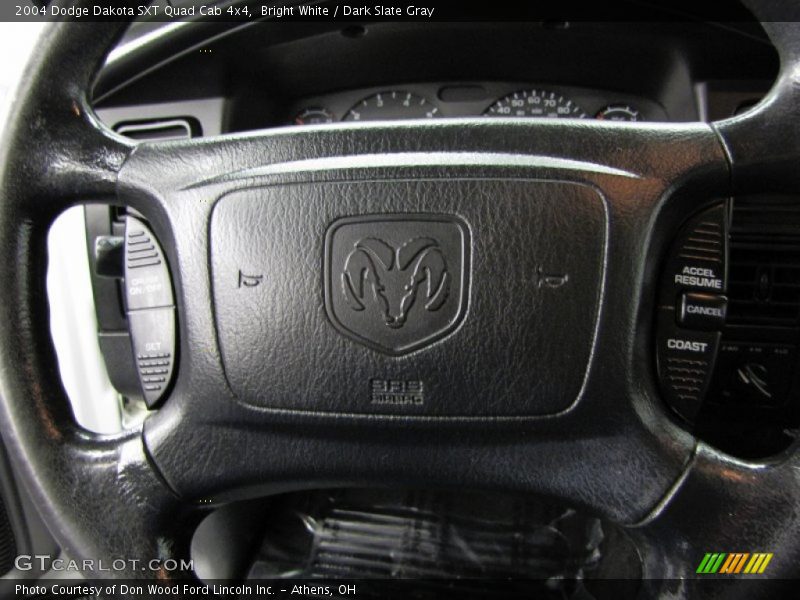 Bright White / Dark Slate Gray 2004 Dodge Dakota SXT Quad Cab 4x4