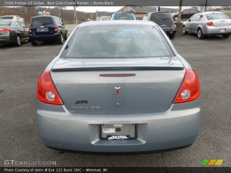 Blue Gold Crystal Metallic / Ebony Black 2008 Pontiac G6 Sedan