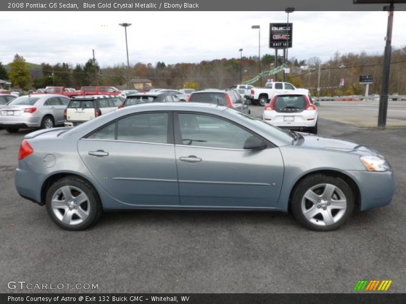 Blue Gold Crystal Metallic / Ebony Black 2008 Pontiac G6 Sedan