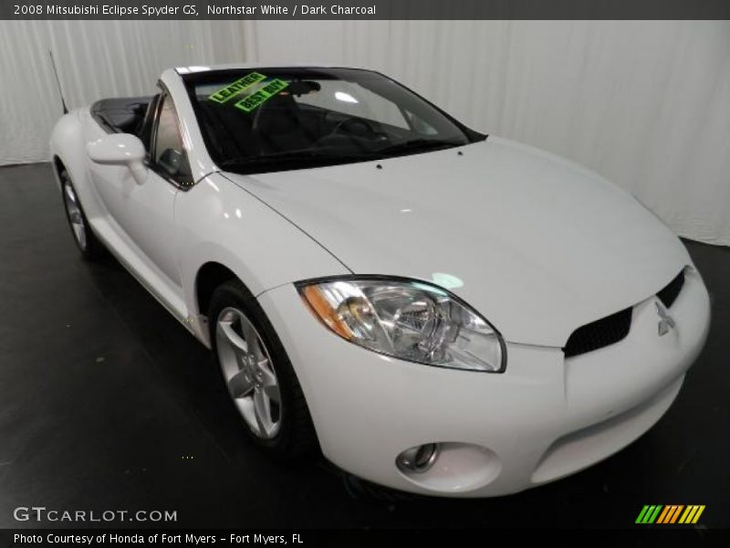 Northstar White / Dark Charcoal 2008 Mitsubishi Eclipse Spyder GS