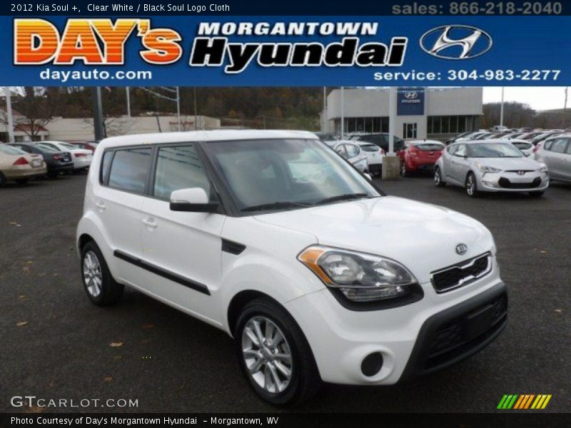 Clear White / Black Soul Logo Cloth 2012 Kia Soul +