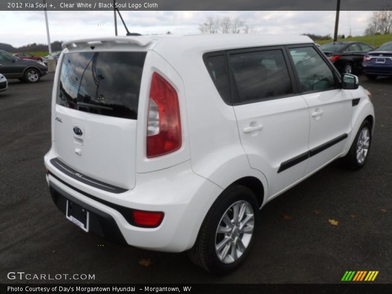 Clear White / Black Soul Logo Cloth 2012 Kia Soul +
