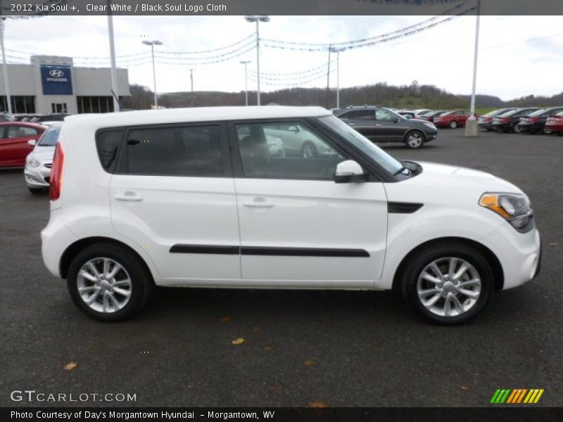 Clear White / Black Soul Logo Cloth 2012 Kia Soul +