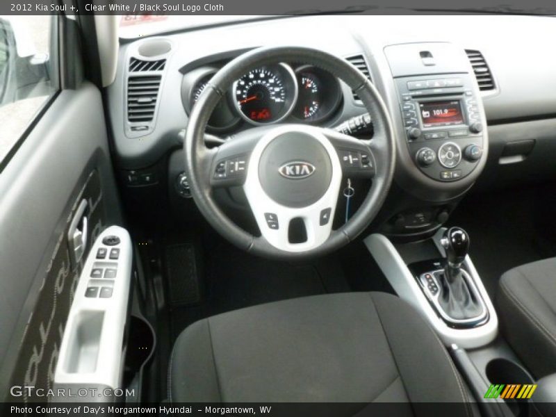Clear White / Black Soul Logo Cloth 2012 Kia Soul +