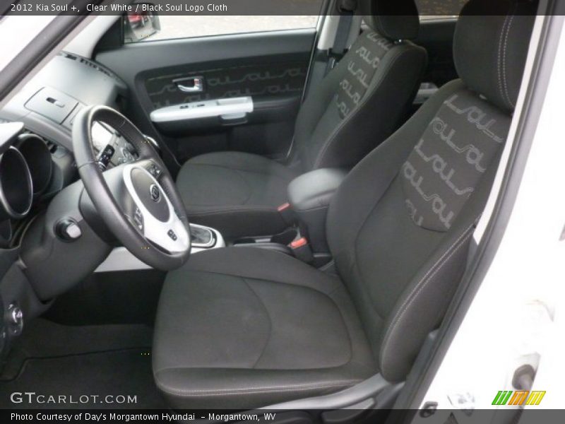 Clear White / Black Soul Logo Cloth 2012 Kia Soul +