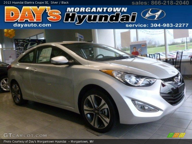 Silver / Black 2013 Hyundai Elantra Coupe SE