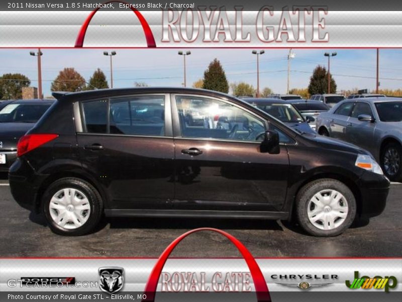 Espresso Black / Charcoal 2011 Nissan Versa 1.8 S Hatchback