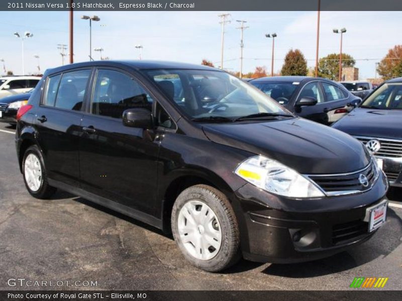 Espresso Black / Charcoal 2011 Nissan Versa 1.8 S Hatchback