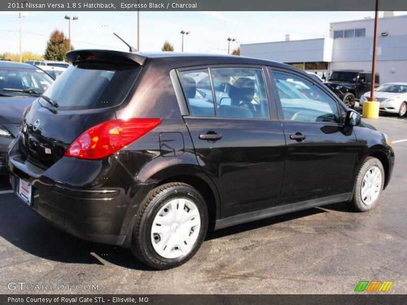 Espresso Black / Charcoal 2011 Nissan Versa 1.8 S Hatchback