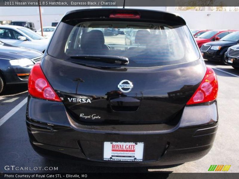 Espresso Black / Charcoal 2011 Nissan Versa 1.8 S Hatchback