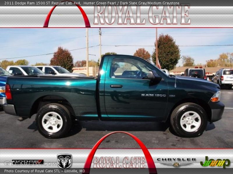 Hunter Green Pearl / Dark Slate Gray/Medium Graystone 2011 Dodge Ram 1500 ST Regular Cab 4x4