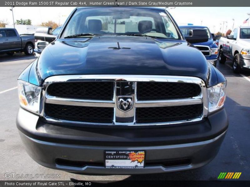 Hunter Green Pearl / Dark Slate Gray/Medium Graystone 2011 Dodge Ram 1500 ST Regular Cab 4x4