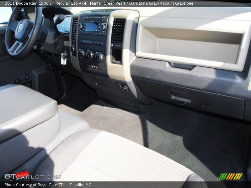 Hunter Green Pearl / Dark Slate Gray/Medium Graystone 2011 Dodge Ram 1500 ST Regular Cab 4x4