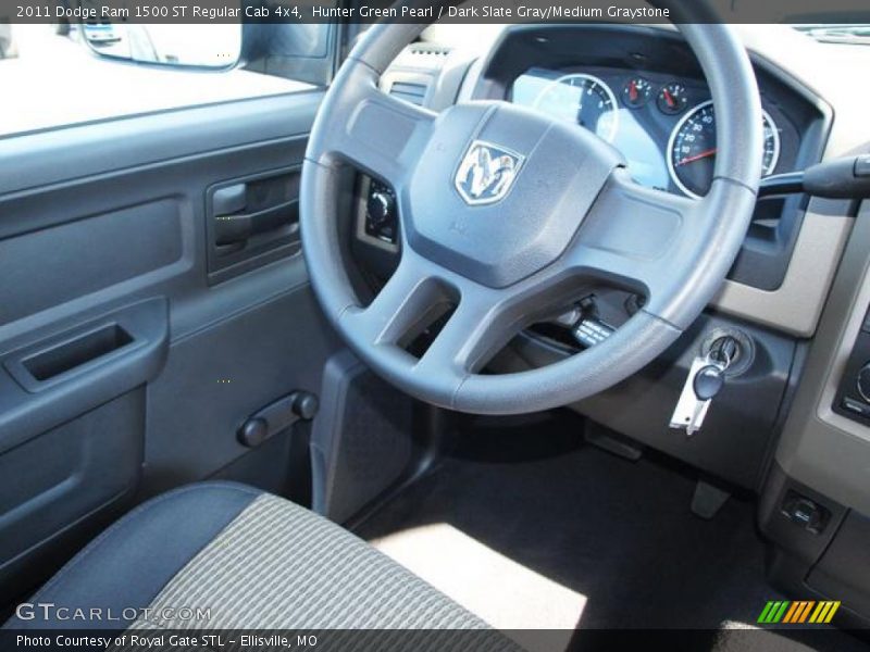 Hunter Green Pearl / Dark Slate Gray/Medium Graystone 2011 Dodge Ram 1500 ST Regular Cab 4x4
