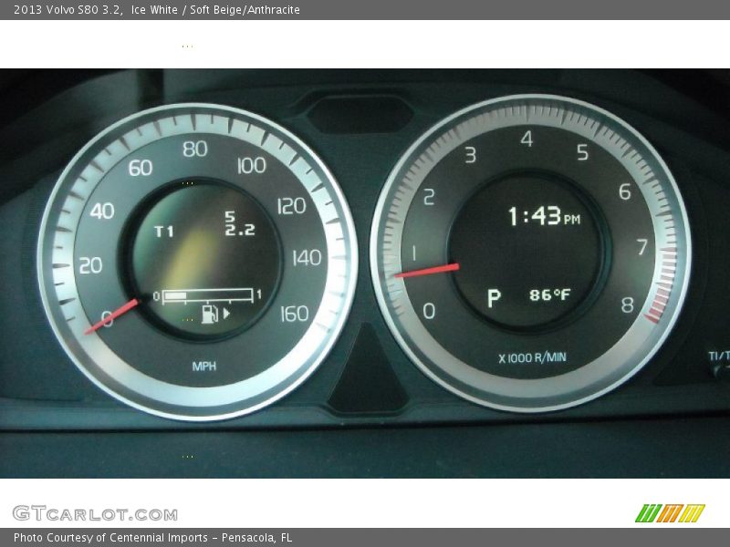 Ice White / Soft Beige/Anthracite 2013 Volvo S80 3.2