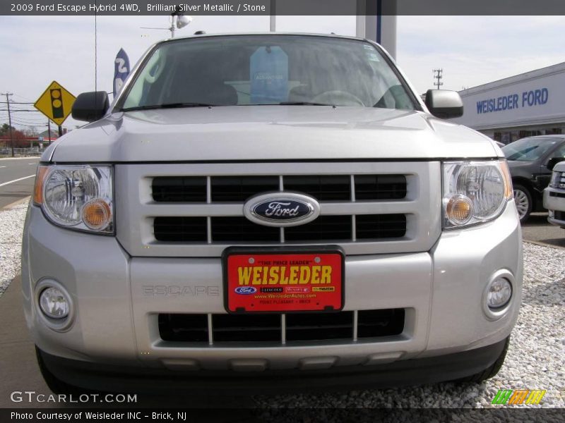 Brilliant Silver Metallic / Stone 2009 Ford Escape Hybrid 4WD