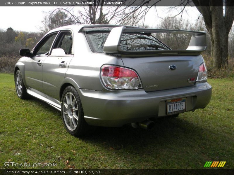 Crystal Gray Metallic / Blue Alcantara 2007 Subaru Impreza WRX STi