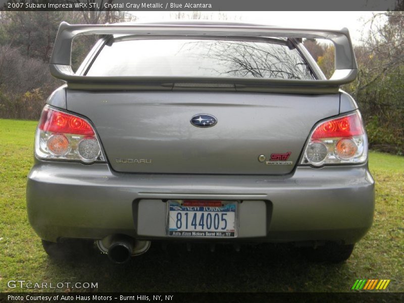 Crystal Gray Metallic / Blue Alcantara 2007 Subaru Impreza WRX STi