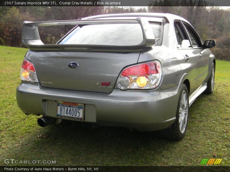 Crystal Gray Metallic / Blue Alcantara 2007 Subaru Impreza WRX STi