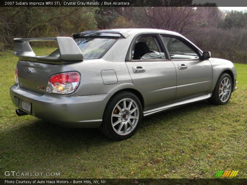 Crystal Gray Metallic / Blue Alcantara 2007 Subaru Impreza WRX STi