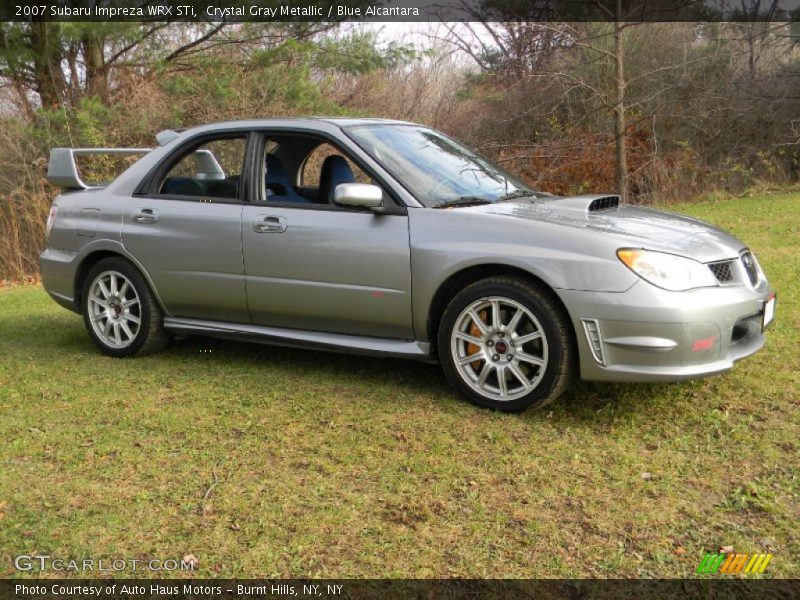 Crystal Gray Metallic / Blue Alcantara 2007 Subaru Impreza WRX STi