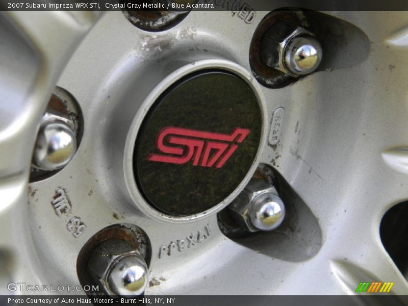 Crystal Gray Metallic / Blue Alcantara 2007 Subaru Impreza WRX STi