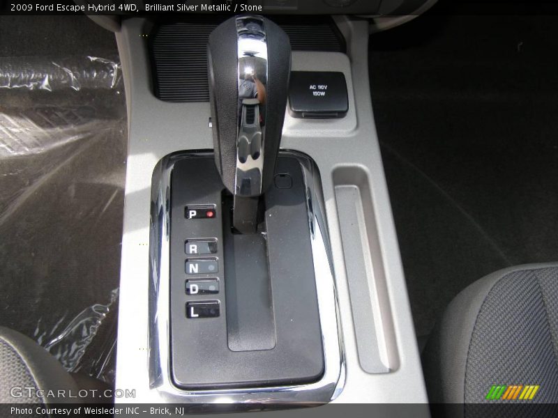 Brilliant Silver Metallic / Stone 2009 Ford Escape Hybrid 4WD