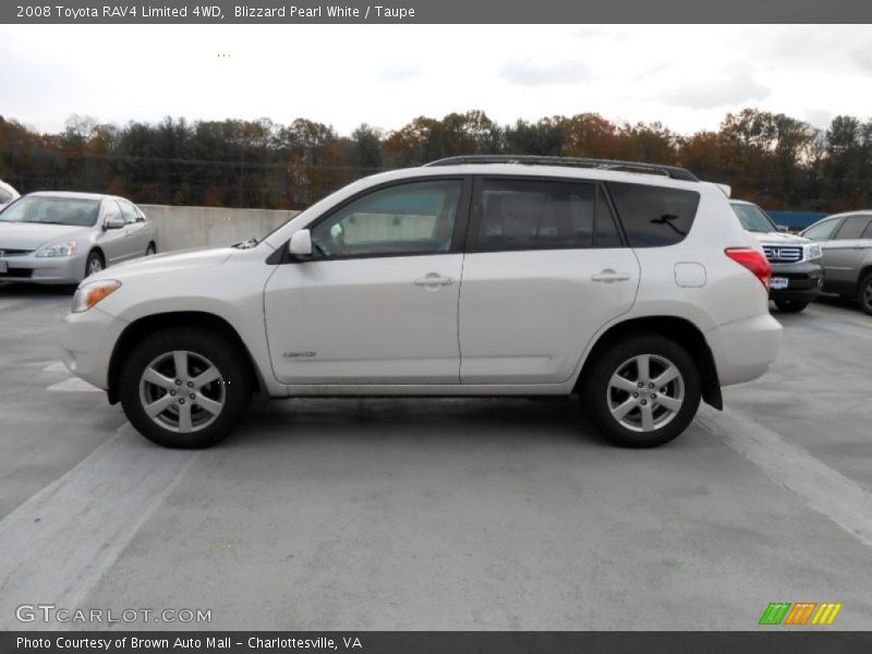 Blizzard Pearl White / Taupe 2008 Toyota RAV4 Limited 4WD