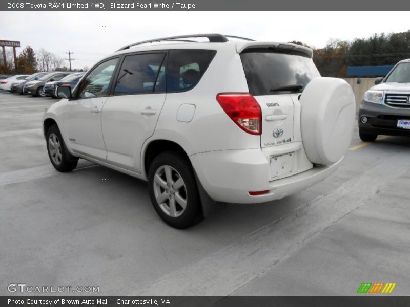 Blizzard Pearl White / Taupe 2008 Toyota RAV4 Limited 4WD