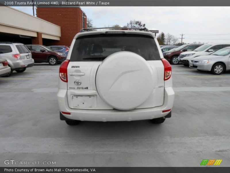 Blizzard Pearl White / Taupe 2008 Toyota RAV4 Limited 4WD