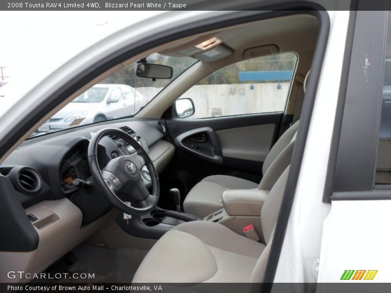 Blizzard Pearl White / Taupe 2008 Toyota RAV4 Limited 4WD