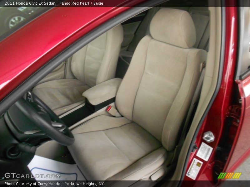 Tango Red Pearl / Beige 2011 Honda Civic EX Sedan