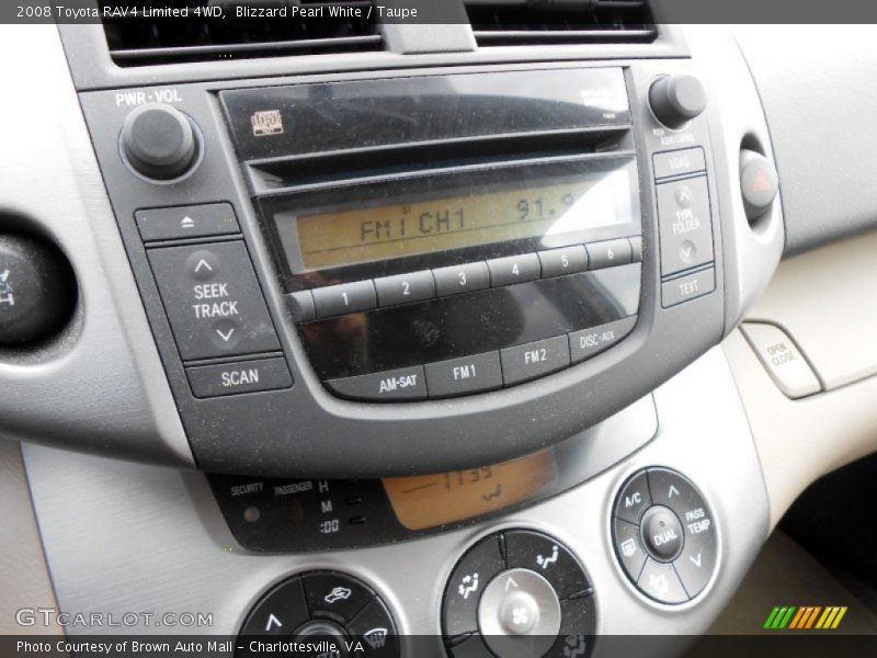 Blizzard Pearl White / Taupe 2008 Toyota RAV4 Limited 4WD
