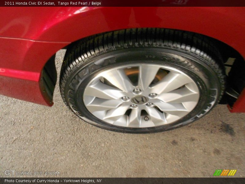 Tango Red Pearl / Beige 2011 Honda Civic EX Sedan