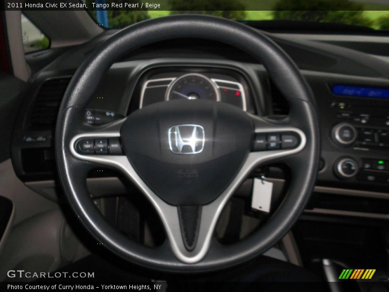 Tango Red Pearl / Beige 2011 Honda Civic EX Sedan