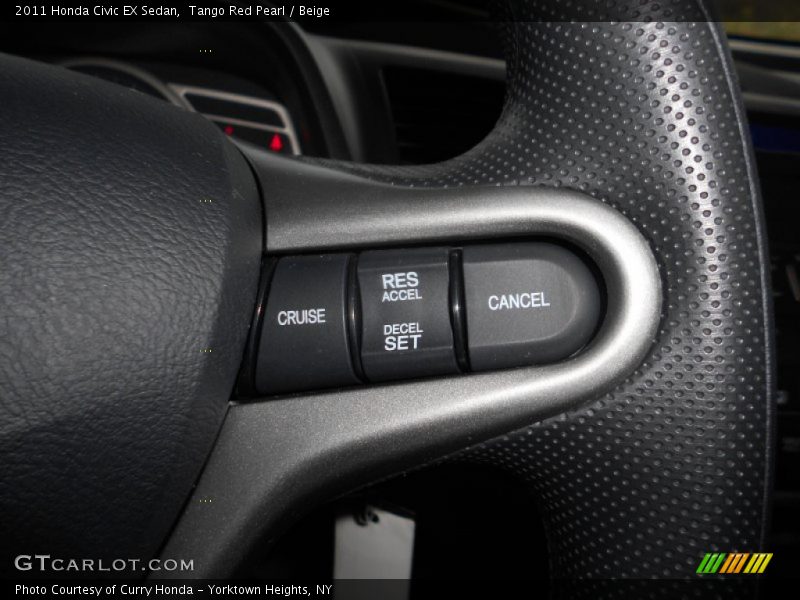 Tango Red Pearl / Beige 2011 Honda Civic EX Sedan
