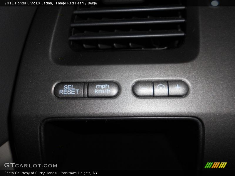 Tango Red Pearl / Beige 2011 Honda Civic EX Sedan