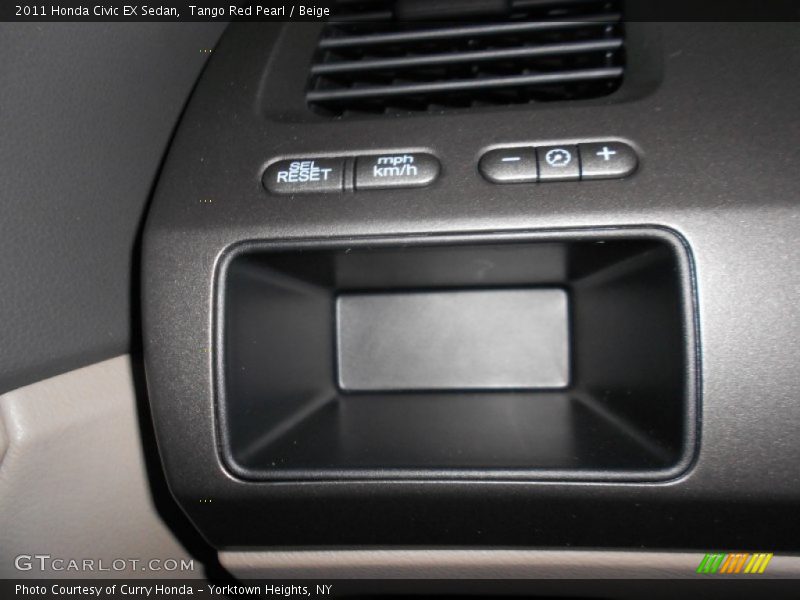 Tango Red Pearl / Beige 2011 Honda Civic EX Sedan