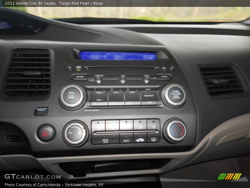 Tango Red Pearl / Beige 2011 Honda Civic EX Sedan