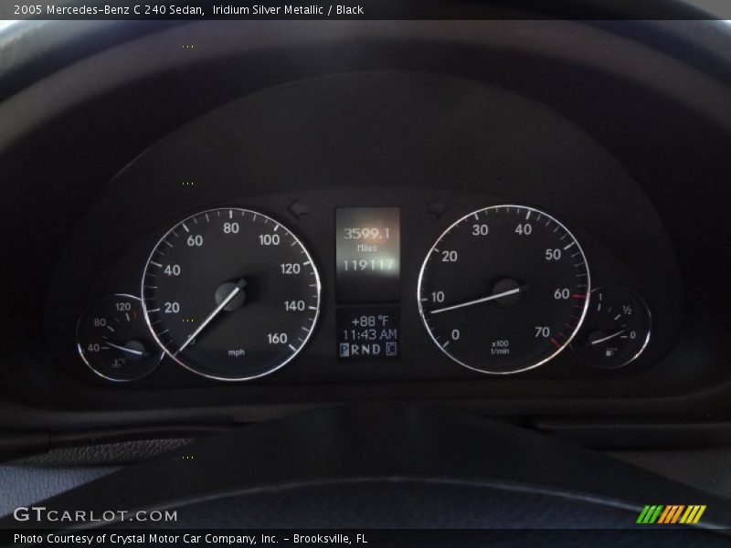 Iridium Silver Metallic / Black 2005 Mercedes-Benz C 240 Sedan