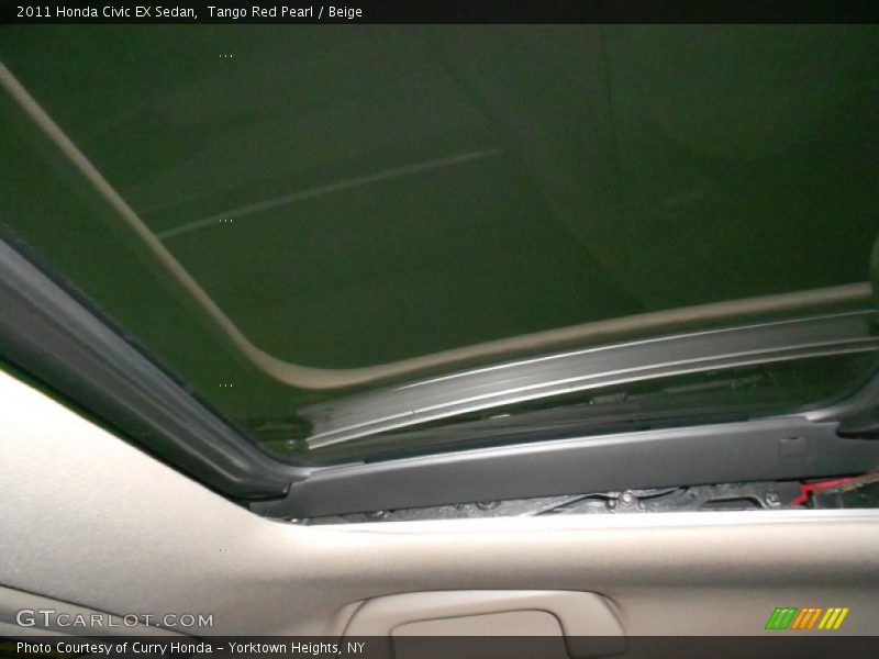 Tango Red Pearl / Beige 2011 Honda Civic EX Sedan