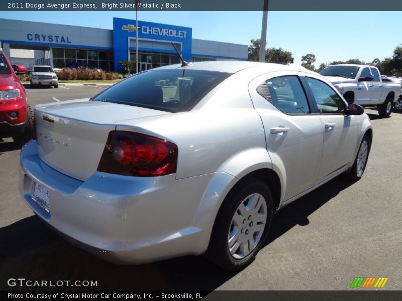 Bright Silver Metallic / Black 2011 Dodge Avenger Express