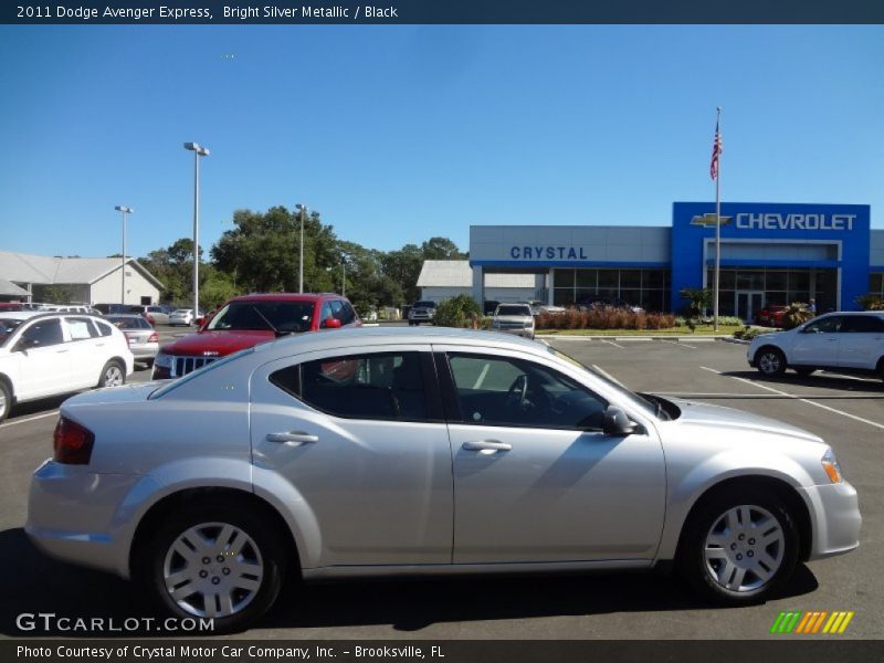 Bright Silver Metallic / Black 2011 Dodge Avenger Express
