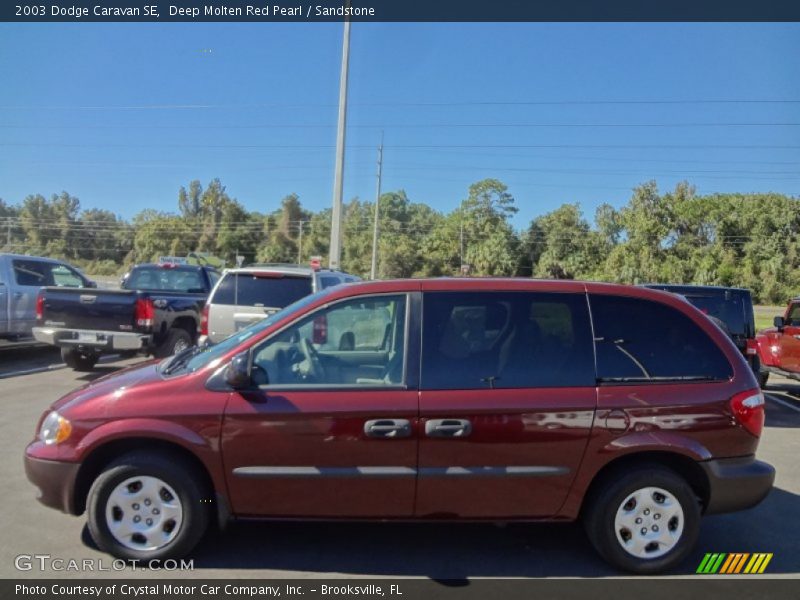 Deep Molten Red Pearl / Sandstone 2003 Dodge Caravan SE