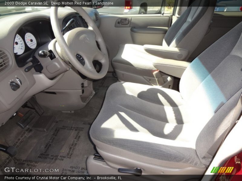 Deep Molten Red Pearl / Sandstone 2003 Dodge Caravan SE